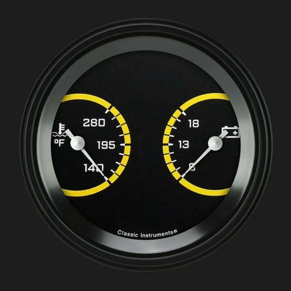 AutoCross Yellow 3 3_8_ Temp & Volt Dual AX74YBLF
